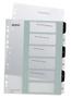 LEITZ Register printbar PP A4+ 1-6 hvid/sort