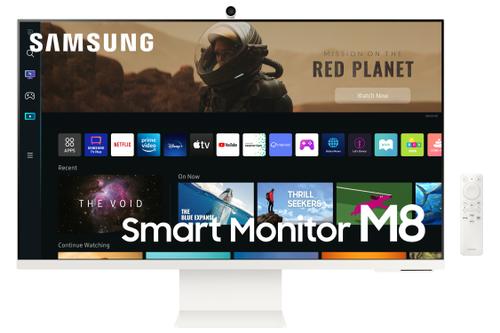 SAMSUNG 32" 4K smart skjerm 32BM801 (hvit) 3840x2160 VA, 4ms, 3000:1, HDR10, Speakers, HDMI/ USB-C(65w) (LS32BM801UUXEN)