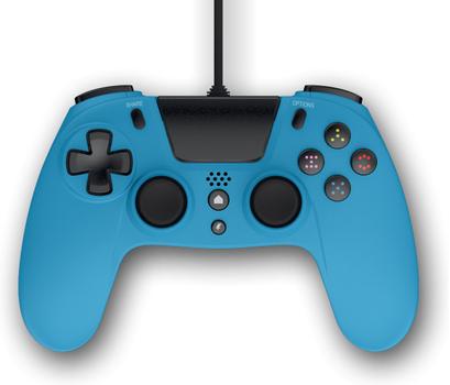 GIOTECK VX-4 Kontroller PS4 (blå) Playstation 4, kablet kontroller fra Gioteck (VX4PS4-12-MU)