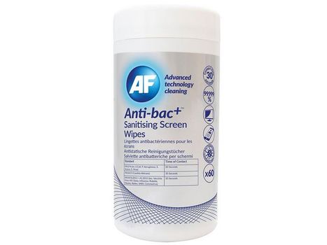 AF Anti-bac+ Sanitising Screen Cleaning Wipes (70%) (ABSCRW60T_NORD)