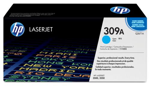 HP 309A cyan LaserJet-tonerkassett,  original (Q2671A)