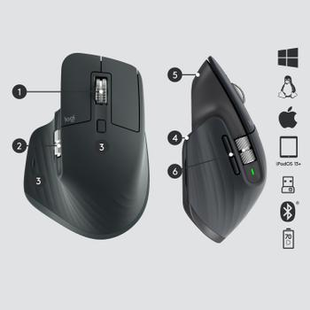 LOGITECH MX Master 3 Advanced Wless Mouse GRAPH (910-005694)