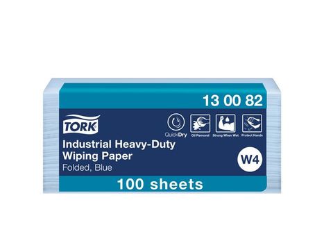 TORK Aftørringspapir TORK Adv W4 Blå 100/FP (130082*5)
