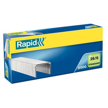 RAPID Hæfteklammer Rapid 26/6 galv. Standard 5000stk/ pak (885360)