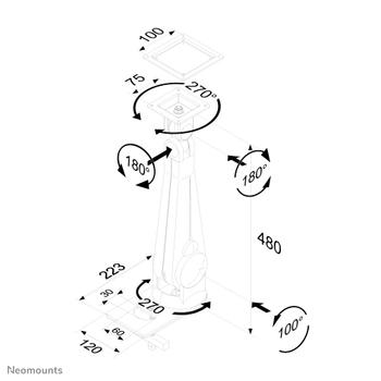 Neomounts by Newstar FPMA-D200 - Bevestigingskit - volledig beweegbaar - voor LCD-scherm - zwart - schermgrootte: 10"-30" - pakkingring,  te monteren op bureau (FPMA-D200BLACK)