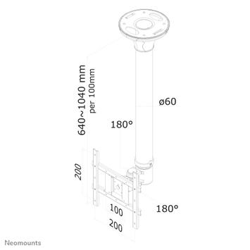 Neomounts by Newstar LCD MONITOR ARM PLAFONDBEVESTIGING 10-32 NS (FPMA-C200)