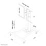 Neomounts by Newstar PLASMA-M1200 Mobile Flat Screen Floor Stand 80 to 120cm 31,5 to 47,2 Inch (PLASMA-M1200)