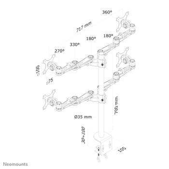 Neomounts by Newstar LCD MONITOR ARM (CLAMP) (FPMA-D935D4)