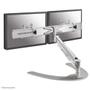 Neomounts by Newstar FPMA-D940DD Desk Mount Stand Dual Flatscreen 10-24inch VESA 75x75/100x100mm 15kg pivot tilt swivel rotatable silver