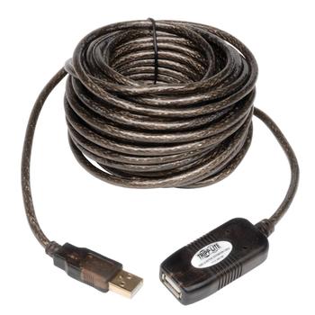 TRIPP LITE e 16ft USB 2.0 Extension Cable Active USB-A Male / USB-A Female 16' - USB extension cable - USB (F) to USB (M) - USB 2.0 - 4.88 m - active - black (U026-016            )