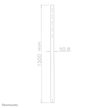 Neomounts by Newstar Forlængerrør - Farve sølv 105 cm til 200 (FPMACP150)