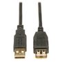 TRIPP LITE 3ft USB 2.0 Hi-Speed Extension Cable Shielded A Male / Female 3' - USB extension cable - USB (F) to USB (M) - USB 2.0 - 91 cm - molded, stranded - black
