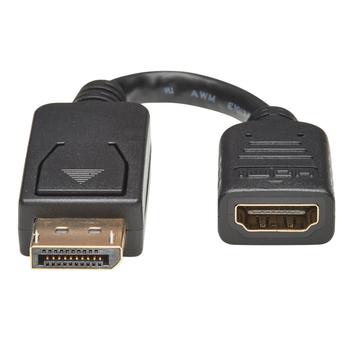TRIPP LITE e 6in DisplayPort to HDMI Adapter Converter DP to HDMI M/F 6" - Adapter - DisplayPort male to HDMI female - 15.2 cm - black - molded (P136-000)