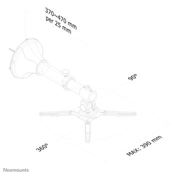 Neomounts by Newstar Projektorophæng til Vægmontering 37-47cm (BEAMER-W050SILVER)