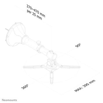 Neomounts by Newstar Projektorophæng til Vægmontering 37-47cm (BEAMER-W050SILVER)