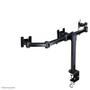 Neomounts by Newstar NEOMOUNTS Tilt/ Turn/ Rotate Triple Desk Mount clamp for three 10-21inch Monitor Screens Height Adjustable - Black (FPMA-D960D3)