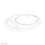 Neomounts by Newstar Desk Grommet Plate 10-24inch Silver (FPMA-D9GROMMET)