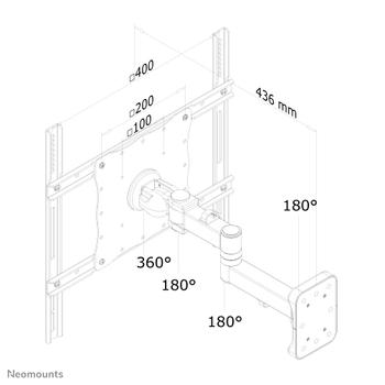 Neomounts by Newstar LCD/TFT WALL MOUNT 3 MOVEMENTS - LENGTH 14 CM (FPMA-W960)