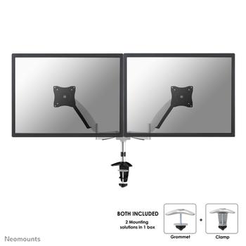 Neomounts by Newstar Flatscreen Desk Mount clamp silver (FPMA-D950D)