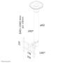 Neomounts by Newstar LCD/ LED/ TFT ceiling mount (FPMA-C200BLACK)