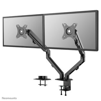 Neomounts by Newstar Flat Screen Desk Mount stand/ grommet 17-27inch 2xDispalys Black (FPMA-D650DBLACK)