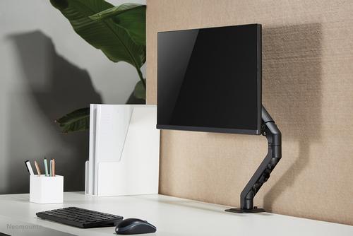 Neomounts by Newstar NEOMOUNTS Monitor DeskMount Gasspring up to 27inch 7kg Grommet/ Clamp Full motion VESA75/ 100 black Mount (FPMA-D650BLACK)