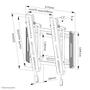 Neomounts by Newstar BY WL35-550BL12 Tilt Wallmount 24-55inch Max 45kg VESA max 200x200 Distance to wall 3.3cm Black (WL35-550BL12)