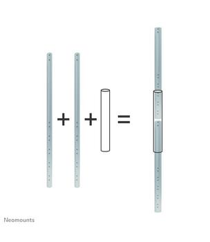 Neomounts by Newstar Extension pole connector kit for extension tubes FPMA-CP100, 150, 200, 250 and 350 Silver (FPMA-CPCONNECTSILVER)
