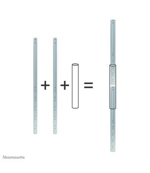 Neomounts by Newstar NEOMOUNTS Extension pole connector kit for extension tubes FPMA-CP100 150 200 250 and 350 Silver (FPMA-CPCONNECTSILVER)