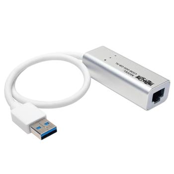 TRIPP LITE TRIPPLITE USB 3.0 SuperSpeed to Gigabit Ethernet NIC Network Adapter 10/ 100/ 1000 Plug and Play Aluminum (U336-000-GB-AL)