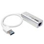 TRIPP LITE e USB 3.0 SuperSpeed to Gigabit Ethernet NIC Network Adapter RJ45 10/ 100/ 1000 Aluminum White - Network adapter - USB 3.0 - Gigabit Ethernet - silver (U336-000-GB-AL)
