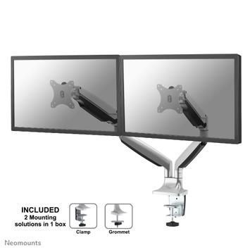 Neomounts by Newstar Select NM-D750D - monteringssett - full-motion - for 2 LCD-skjermer - sølv (NM-D750DSILVER)