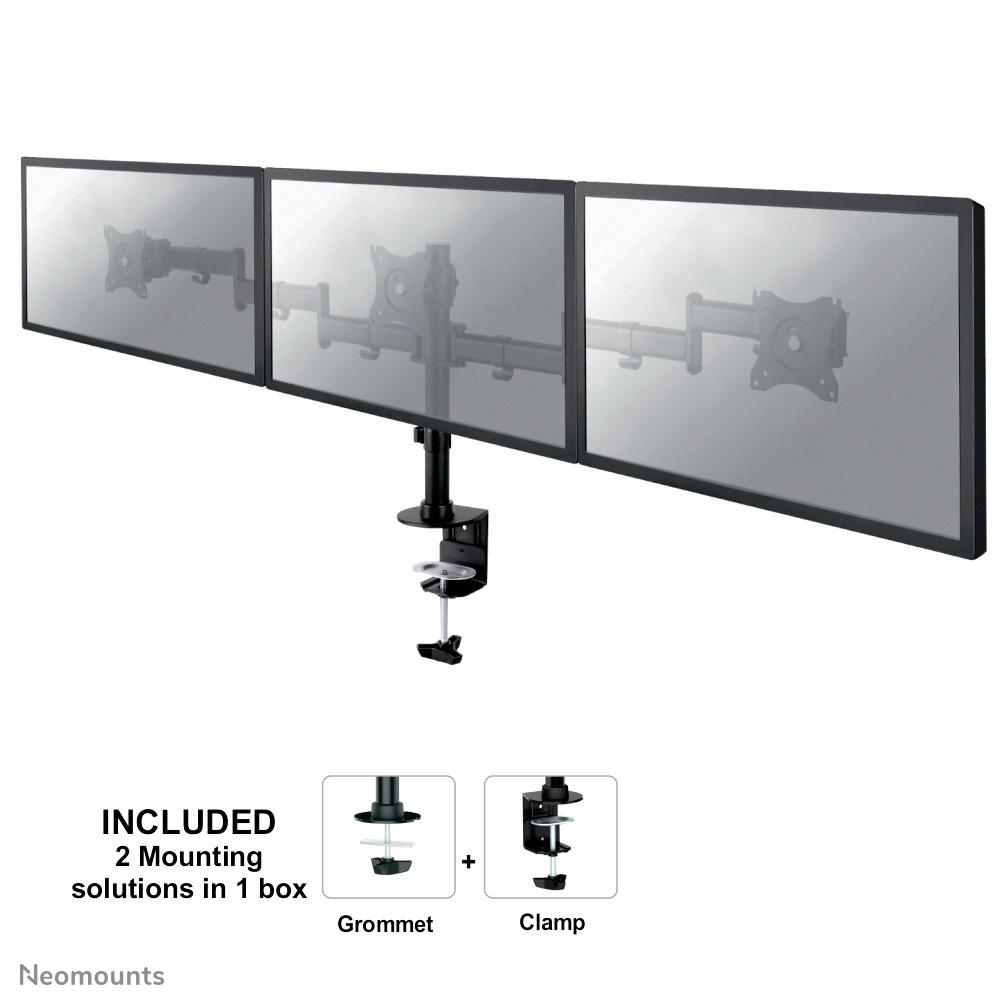 Neomounts by Newstar - Select NM-D135D3 - monteringssett - full-motion - for 3 LCD-skjermer - svart