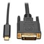 TRIPP LITE TRIPPLITE USB-C to DVI Active Adapter Cable USB-C to DVI-D Dual Link M/M 3ft. 0.9m