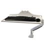 Neomounts by Newstar KEYB-V550LAPTOP Keyboard Mouse and LapTop Holder Width 55cm 21.5inch VESA 75x75 Colour Silver (KEYB-V550LAPTOP)
