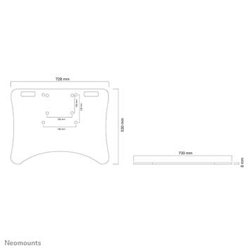 Neomounts by Newstar PLASMA-M2500FPLATE - monteringskomponent - sølv (PLASMA-M2500FPLATE)