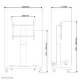 Neomounts by Newstar NEOMOUNTS M2250SILVER TV/ Monitor Motorised Mobile FloorStand 42-100inch max 130kg LFD Trolley Height Adjustable 120-170cm (PLASMA-M2250SILVER)