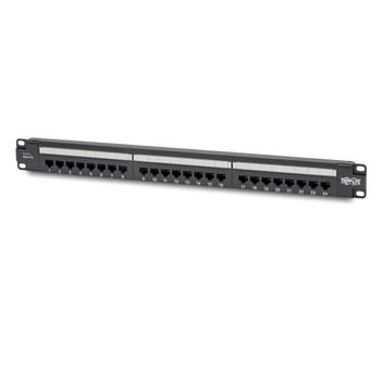 TRIPP LITE TRIPPLITE Cat6 24-Port Patch Panel PoE+ Compliant 110/Krone 568A/B RJ45 Ethernet 1U Rack-Mount TAA (N252-P24)