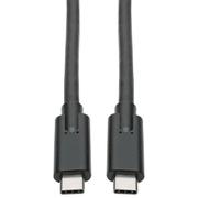 TRIPP LITE e USB Type C to USB C Cable USB 3.1 5A Rating 100W 5 Gbps Thunderbolt 3 Compatible M/M 6ft - USB cable - 24 pin USB-C (M) to 24 pin USB-C (M) - USB 3.1 Gen 1 / Thunderbolt 3 - 1.8 m - black