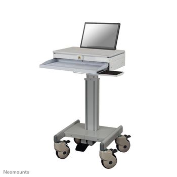 Neomounts by Newstar MED-M100 Medical laptop cart mobile workplace Max 50kg height: 86-120cm Depth:42cm Width:60cm swivel grey (MED-M100)