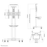 Neomounts by Newstar NeoMounts Mobile Flat Screen Floor Stand (32 - 75'') (NM-M1700BLACK)