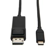 TRIPP LITE e USB C to DisplayPort Adapter Cable USB 3.1 Gen 1 Locking 4K USB Type-C to DP, USB C to DP, 3ft - DisplayPort cable - 24 pin USB-C (M) reversible to DisplayPort (M) locking - USB 3.1 Gen 1 / Thunderb