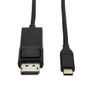 TRIPP LITE e USB C to DisplayPort Adapter Cable USB 3.1 Gen 1 Locking 4K USB Type-C to DP, USB C to DP, 3ft - DisplayPort cable - 24 pin USB-C (M) reversible to DisplayPort (M) locking - USB 3.1 Gen 1 / Thunderb (U444-003-DP-BE)