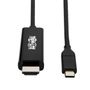 TRIPP LITE TRIPPLITE USB-C to HDMI Adapter Cable M/M 4K 60 4:4:4 Thunderbolt 3 Compatible Black 6ft. 1.8m