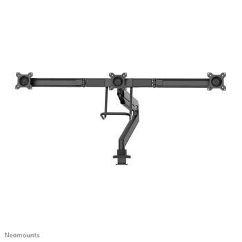 Neomounts by Newstar NEOMOUNTS Monitor Triple-Deskmount with crossbar 17-24inch Full Motion Gasspring Tilt Rotate Swivel Grommet/ Clamp black (NM-D775DX3BLACK)