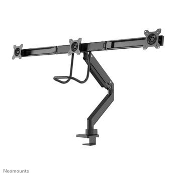Neomounts by Newstar NEOMOUNTS Monitor Triple-Deskmount with crossbar 17-24inch Full Motion Gasspring Tilt Rotate Swivel Grommet/ Clamp black (NM-D775DX3BLACK)