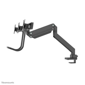 Neomounts by Newstar NEOMOUNTS Monitor Triple-Deskmount with crossbar 17-24inch Full Motion Gasspring Tilt Rotate Swivel Grommet/ Clamp black (NM-D775DX3BLACK)
