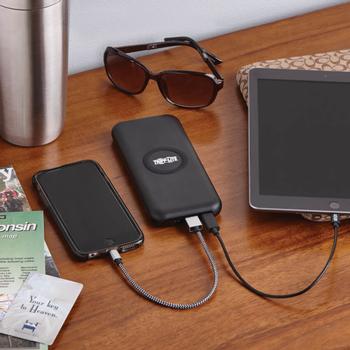 TRIPP LITE TRIPPLITE Portable Wireless Charging Power Bank 10000Ah Qi Certified Apple and Samsung Compatible Black (UPB-10K0-1U1CQ)
