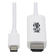 TRIPP LITE TRIPPLITE USB-C to HDMI Adapter Cable M/M 4K 4:4:4 Thunderbolt 3 Compatible White 6ft. 1.8m