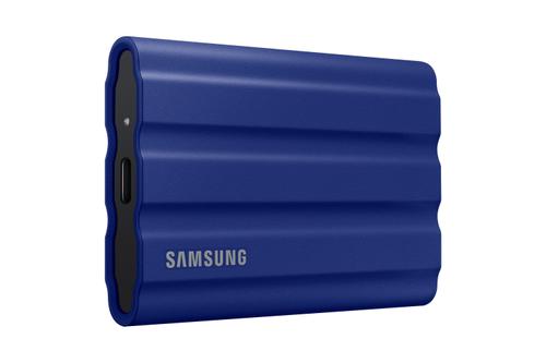 SAMSUNG g T7 Shield MU-PE2T0R - SSD - encrypted - 2 TB - external (portable) - USB 3.2 Gen 2 (USB-C connector) - 256-bit AES - blue (MU-PE2T0R/EU)